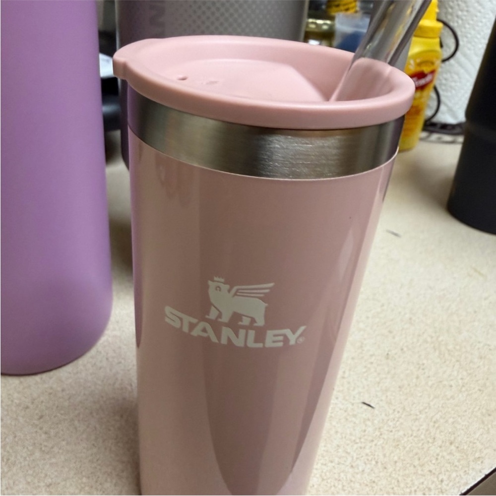 Stanley Pink Tumbler with Straw